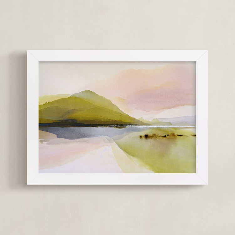 "Green View" - Art Print in Fields by Shina Choi - Framed