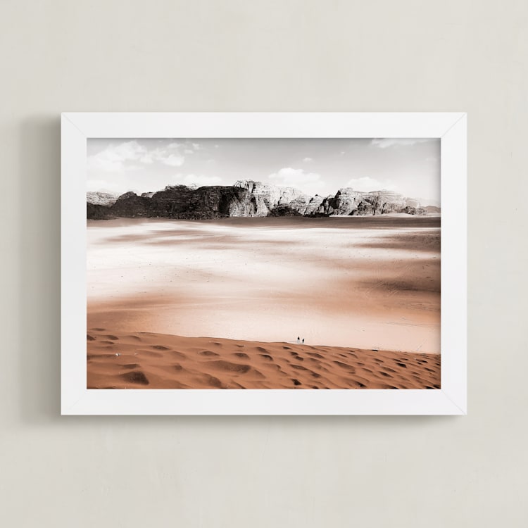 "Desert landscape" - Art Print in Neutral by Oana Prints - Framed