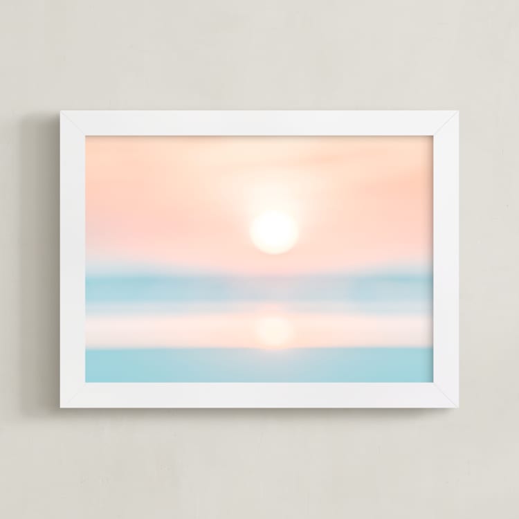 "Sol" - Art Print in Sunset by Tania Medeiros - Framed