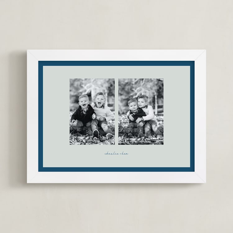 "Framed Photo: Stacked Two Photo" - Framed Photo in Winter Berry by Blustery August - Framed