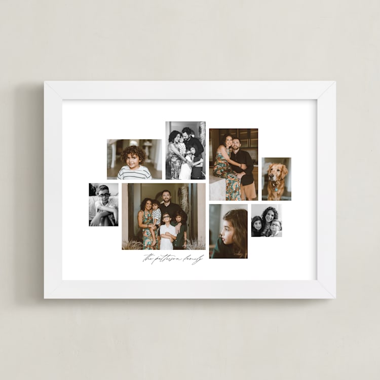 "Modern Photo Collage" - Framed Photo in Snow by Stacy Maalouf - Framed
