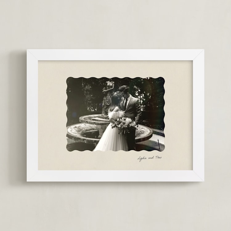 "Framed Photo: Vintage Scallop" - Framed Photo in Latte by Sara Hicks Malone - Framed