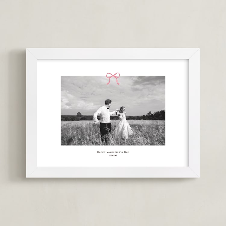 "Small Bow: Landscape Framed Photo" - Framed Photo in Petal by Annie Shapiro - Framed