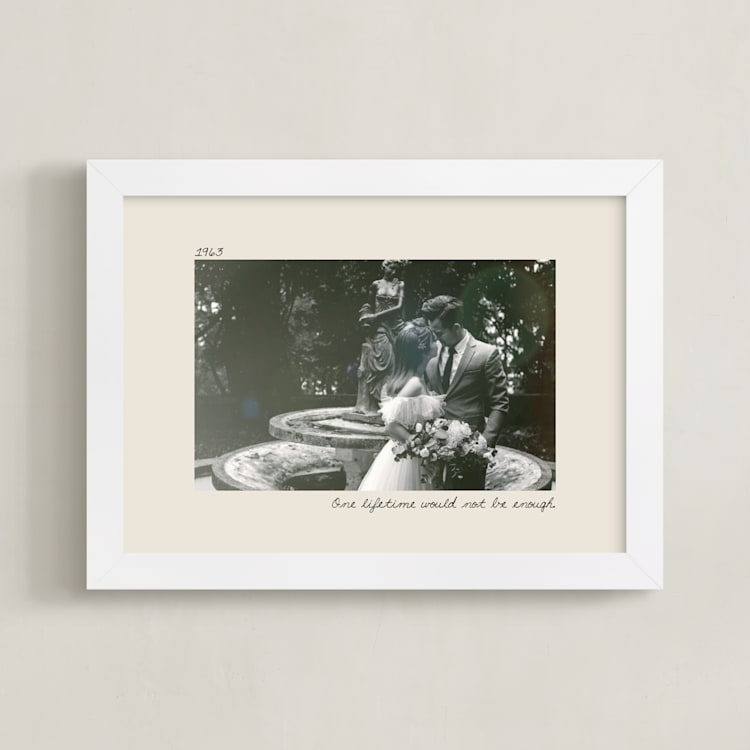 "Love of a Lifetime: Landscape" - Framed Photo in Bone by Brittney Jensen - Framed