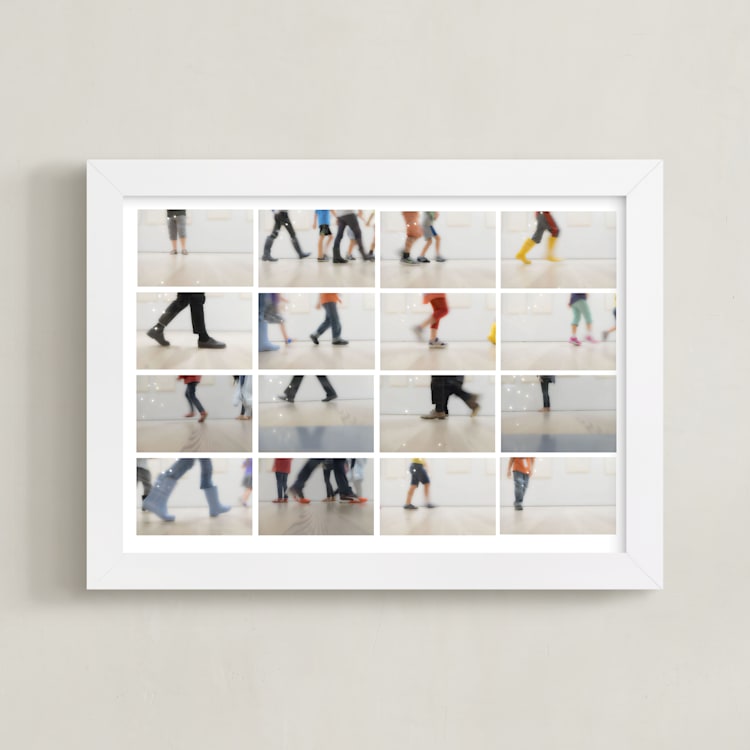 "Walk this way" - Art Print in Museum Walls by Gail Schechter - Framed