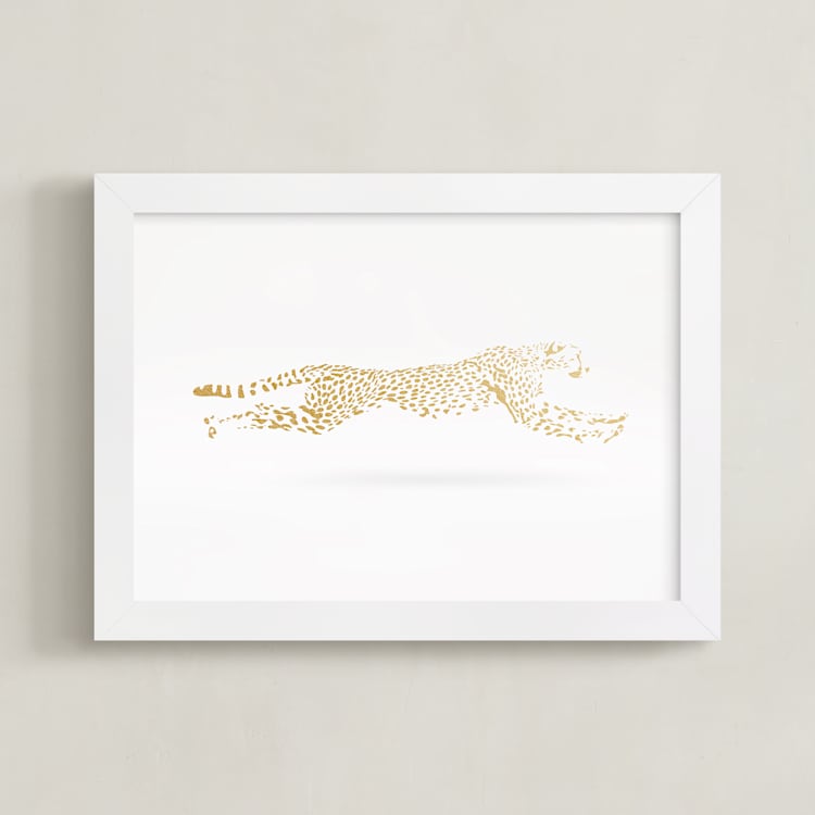 "Golden Gait" - Art Print in Gold Leaf by Andrew McClintock - Framed