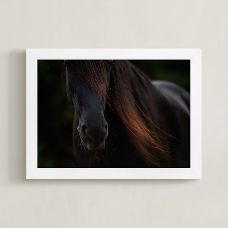 "Rocinante" - Art Print in Black by Amy Carroll - Framed