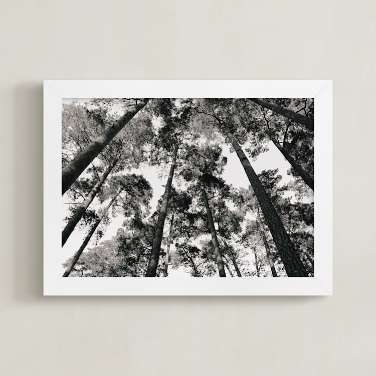 "In the Woods" - Art Print in black and white by lulu and isabelle - Framed