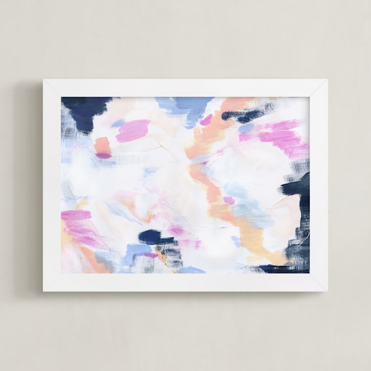 "mystic" - Art Print in Navy by Melanie Severin - Framed