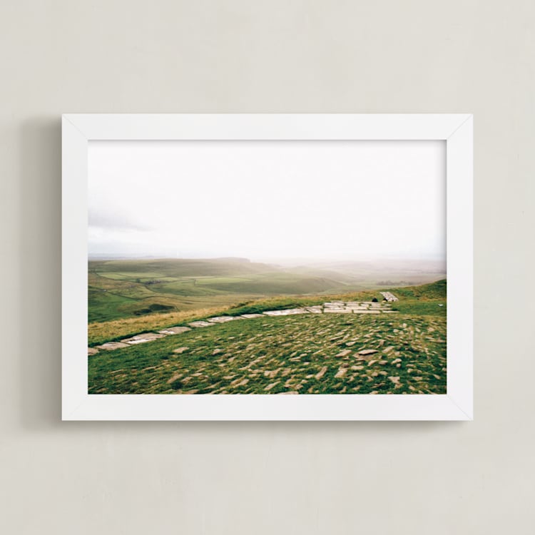 "Peak District No. 3" - Art Print in green by lulu and isabelle - Framed