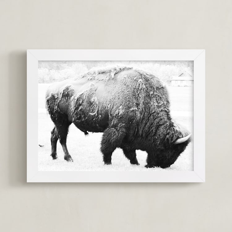 "Living Remnants of the Not-So-Distant Past" - Art Print in Black and White by Shannon Dunlap - Framed