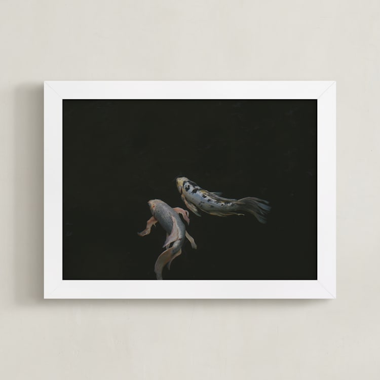 "Franz + Ferdinand" - Art Print in Black by Amy Carroll - Framed