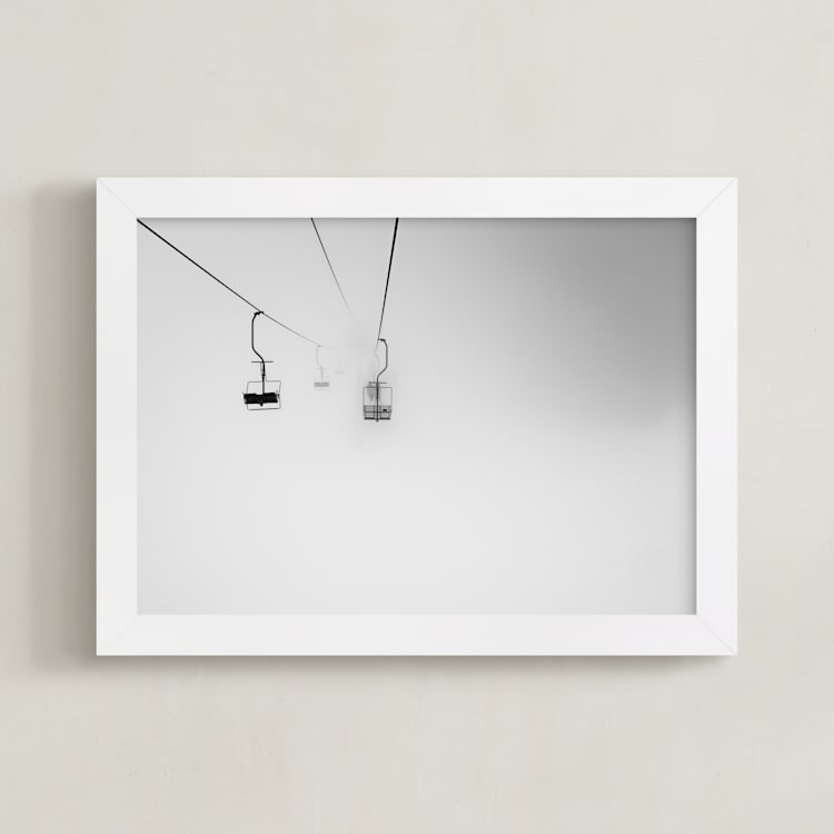 "through the fog" - Art Print in grey fog by Massimiliano Massimo Borelli - Framed