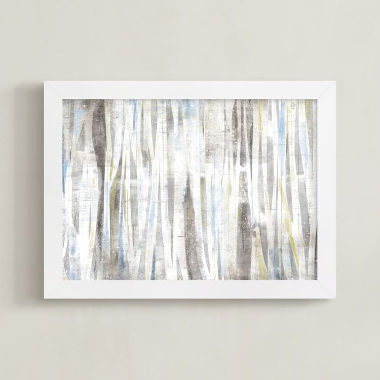 "Serene Forest" - Art Print in Taupe by Hooray Creative - Framed