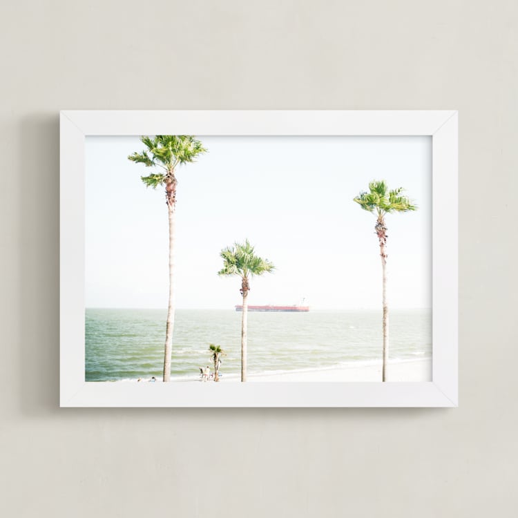 "White Hot" - Art Print in White Hot by Erin Beutel - Framed