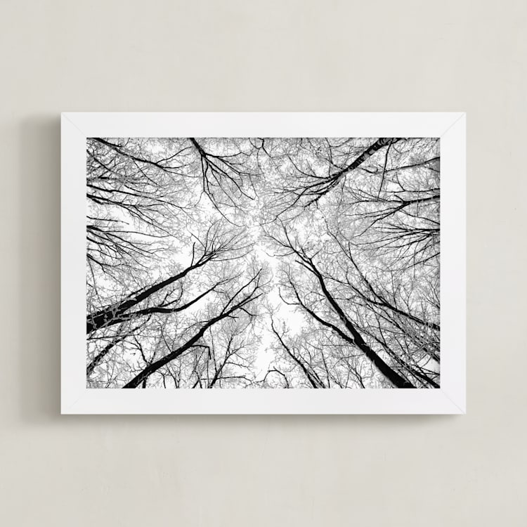 "Lost in the forest" - Art Print in Black and White by Magdalena Kucova - Framed