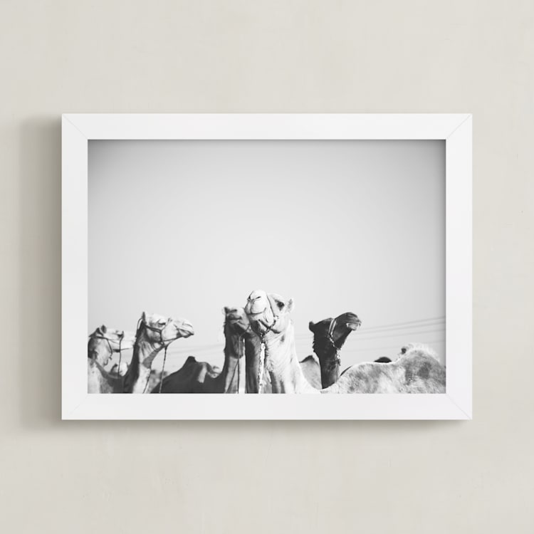 "Leader of the Pack" - Art Print in Black and White by Heather Marie - Framed