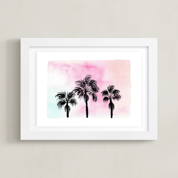 "Sunset in L.A." - Art Print in Sunset by Juliana Zimmermann - Framed