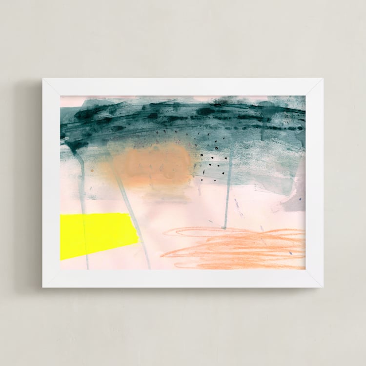 "Surf" - Art Print in Sand by Lauren Packard - Framed