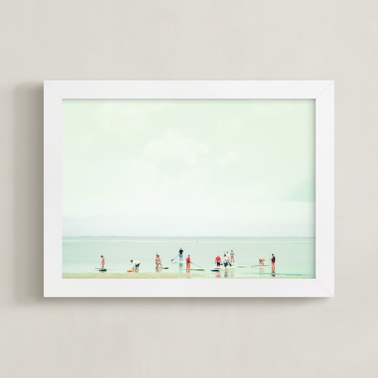 "Joy Ride 1" - Art Print in Turquoise by Rega - Framed