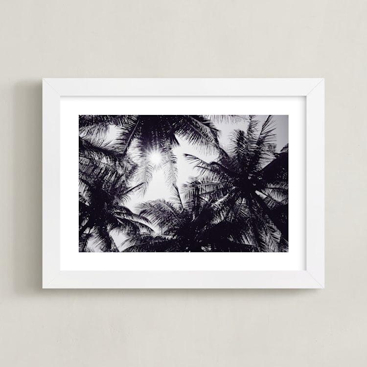 "Flare and Shade" - Art Print in Black & White by Alaric Yanos - Framed