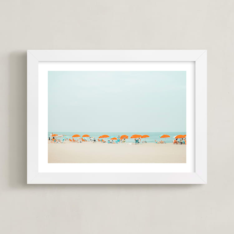 "Para Sol" - Art Print in Pale Mint Green by Irene Suchocki - Framed
