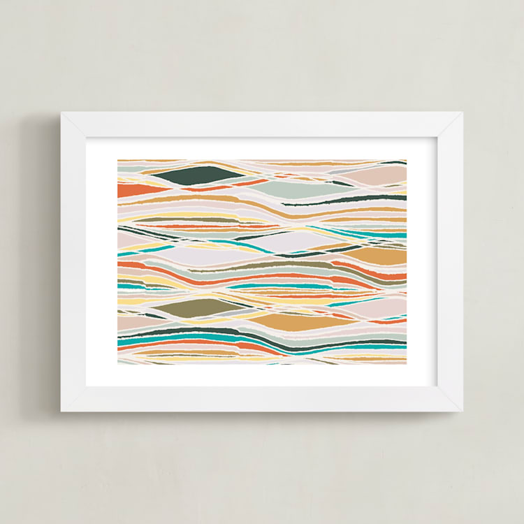 "Colorful landscapes" - Art Print in Mint Landscape by Bethania Lima - Framed