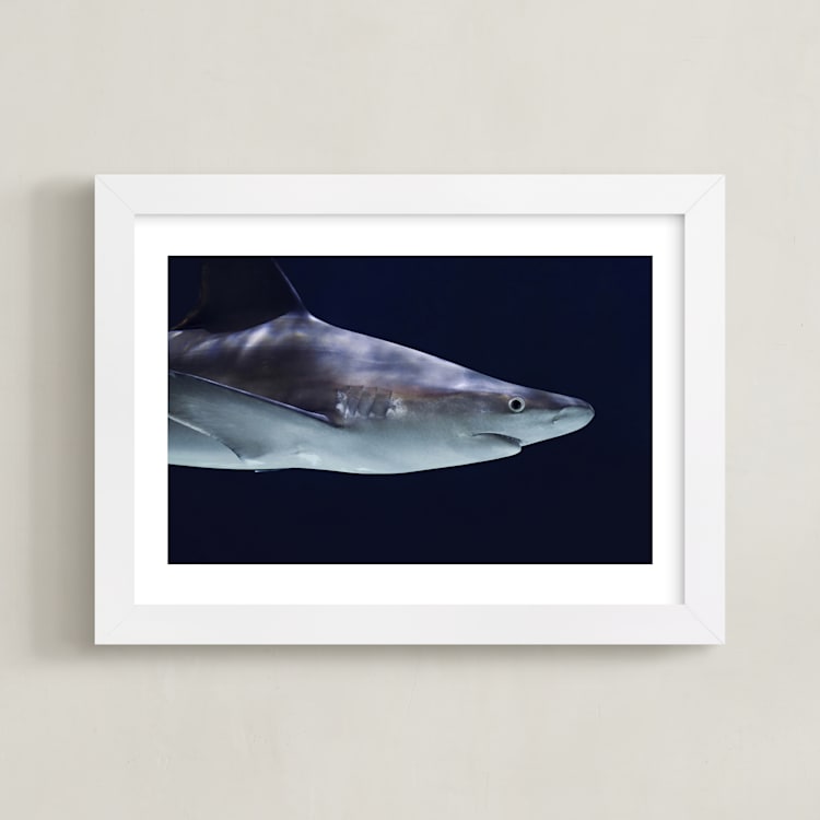 "Deep Blue" - Art Print in Steel Blue by Hollie Renner Photography - Framed