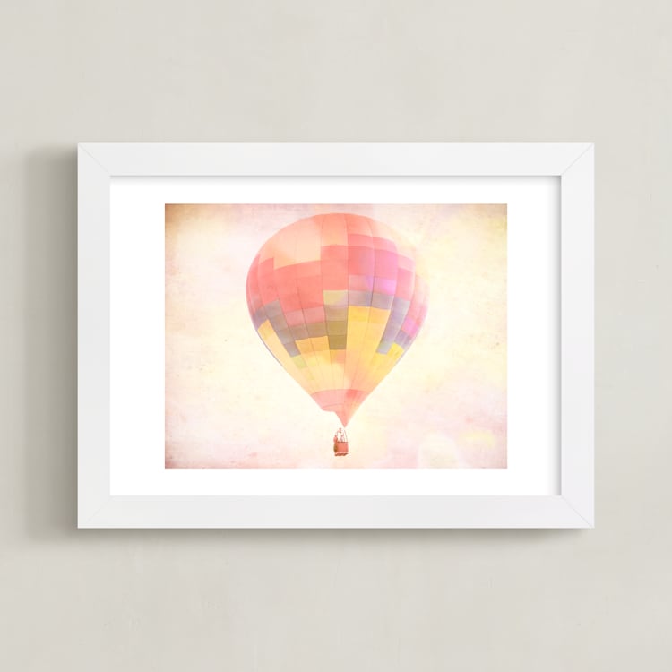 "Afternoon in the Sky 2" - Art Print in Sorbet by Shannon Howard - Framed