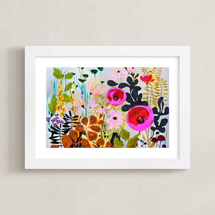 "How Does Your Garden Grow?" - Art Print in Multi by Jess Franks - Framed