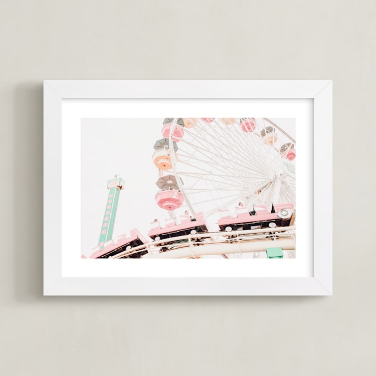 "Park Play In Sorbet" - Art Print in Rainbow Sherbert by Shannon Howard - Framed