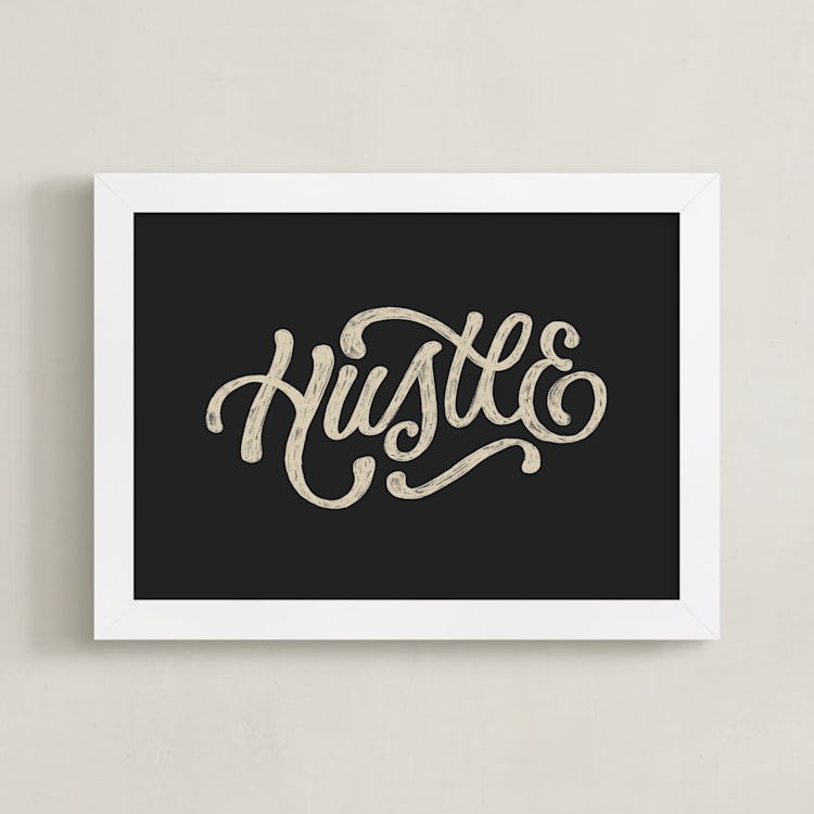 "Hustle" - Art Print in Street by Erin L. Wilson - Framed