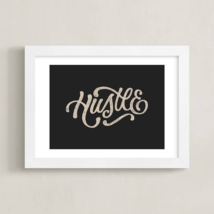 "Hustle" - Art Print in Street by Erin L. Wilson - Framed