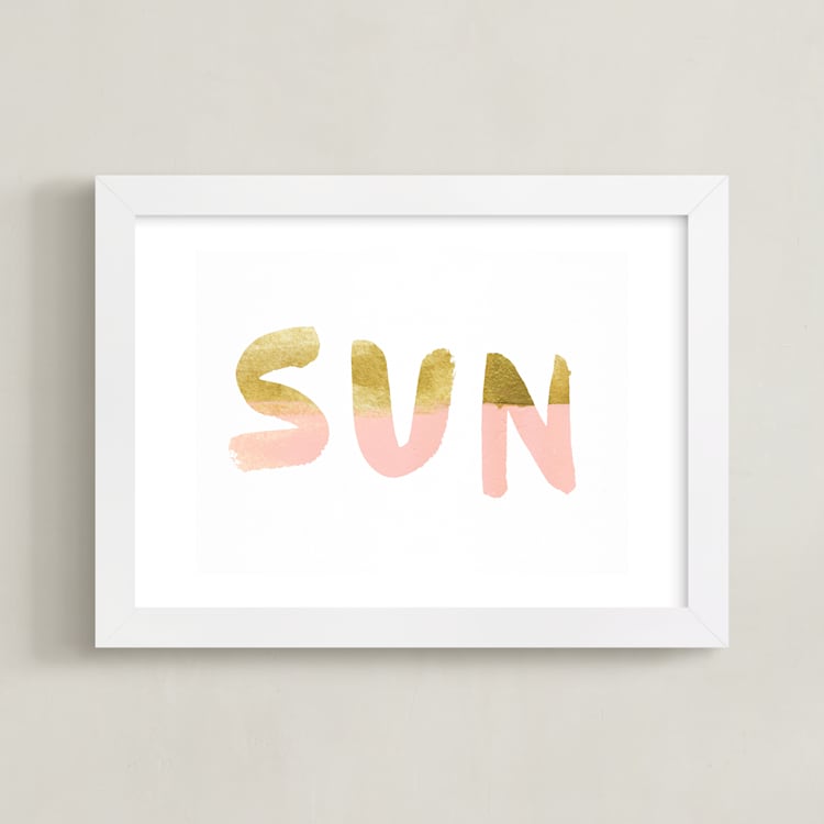 "Sun and Surf" - Art Print in Rise by Christina Flowers - Framed