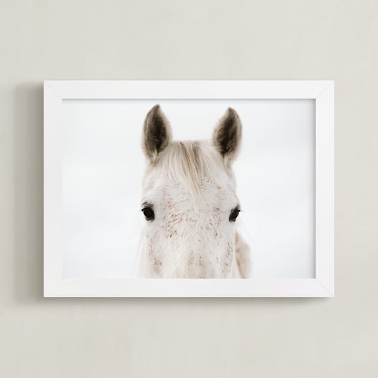 "Pollock" - Art Print in White by Amy Carroll - Framed