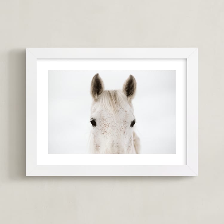 "Pollock" - Art Print in White by Amy Carroll - Framed