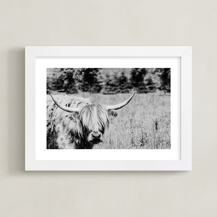 "Junior" - Art Print in Onyx by Janet Cruz - Framed