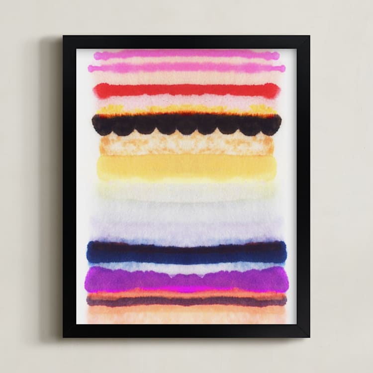 "Behind The Veil 2" - Art Print in Vibrant Cherry by HAPI ART - Framed