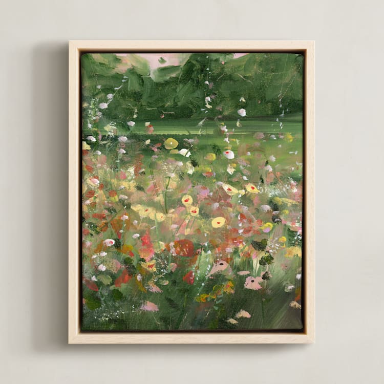 "Olive Grove 1" - Art Print in Olive by Lindsay Megahed - Framed Canvas