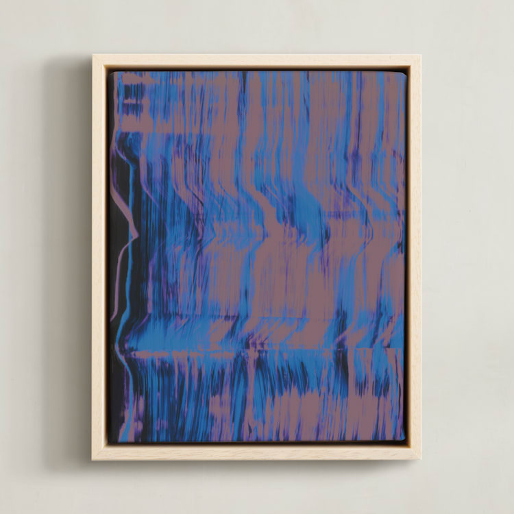 "Blue Adagio" - Art Print in Azure by Carol Barber - Framed Canvas