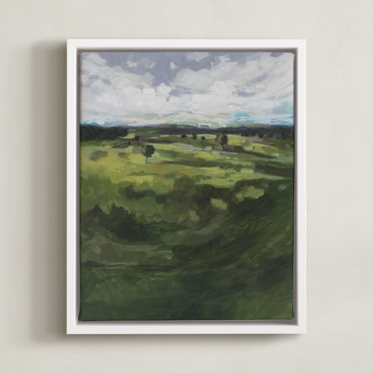 "Tomah" - Art Print in Green Hills by Lorent and Leif - Framed Canvas