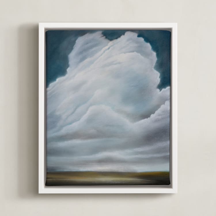 "I still see giants" - Art Print in cloud white by Kelly Money - Framed Canvas