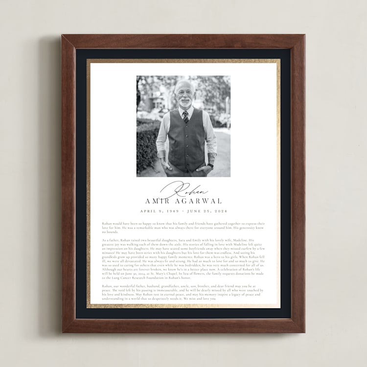 "Classic Edge" - Custom Foil Print in White by Nicole Walsh - Framed