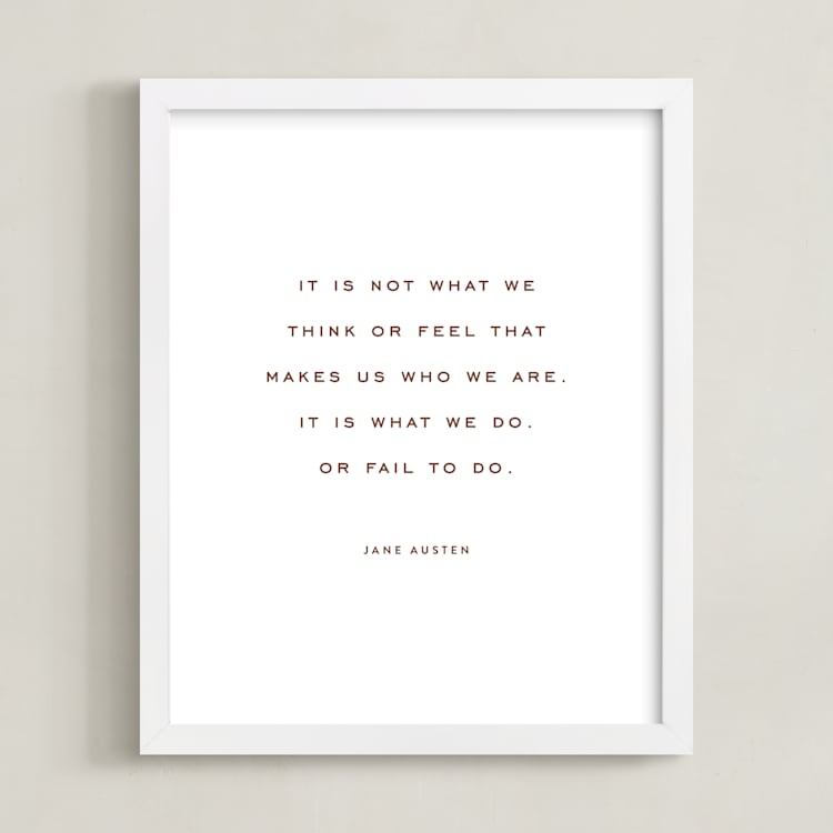 "Your Quote: Portrait Orientation Custom Print" - Custom Print in Rustique by Minted - Framed
