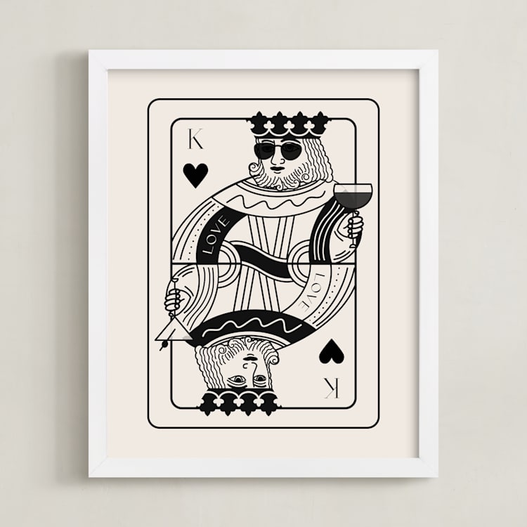 "The King: Custom Print" - Custom Print in Champagne by Jenna Holcomb - Framed