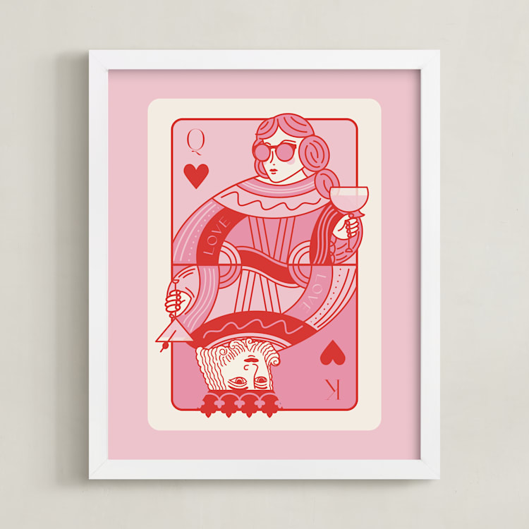 "The King and Queen: Custom Print" - Custom Print in Bubblegum by Jenna Holcomb - Framed