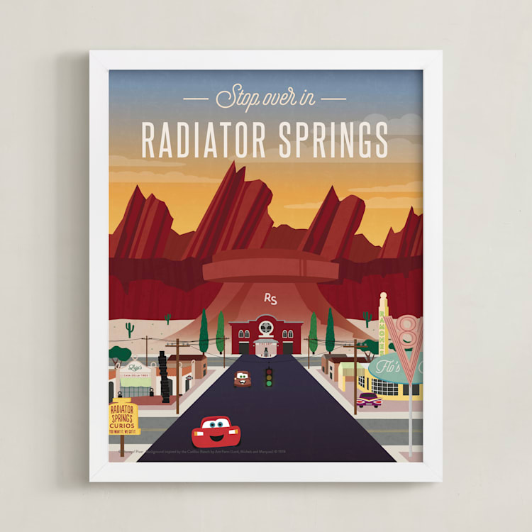 "Stop Over In Radiator Springs" - Art Print in Desert by Erica Krystek - Framed