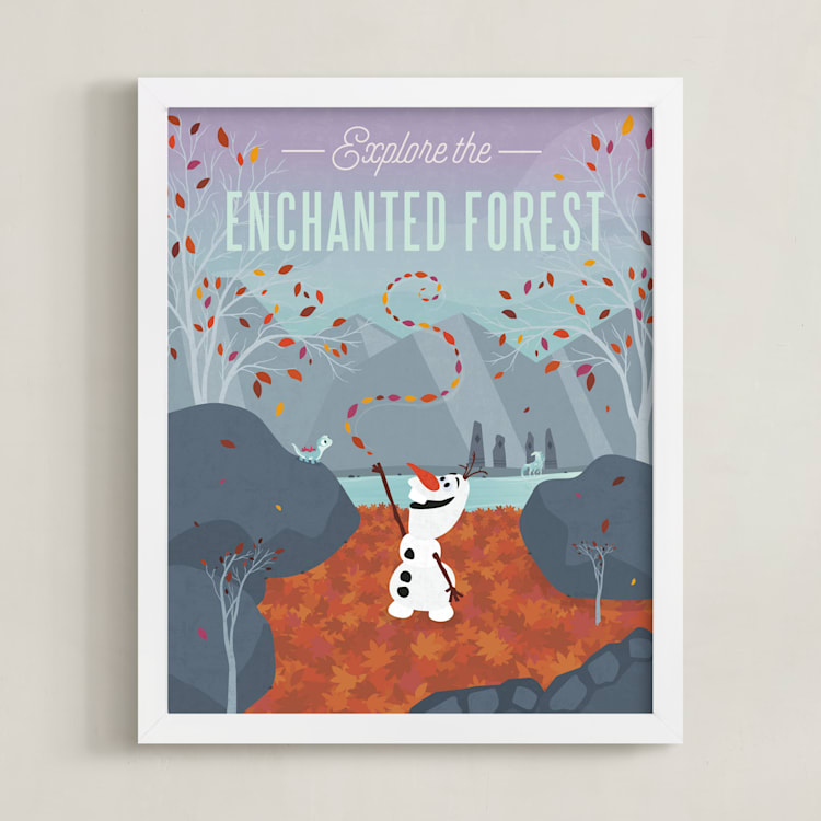 "Disney's Enchanted Forest" - Art Print in Purple Haze by Erica Krystek - Framed