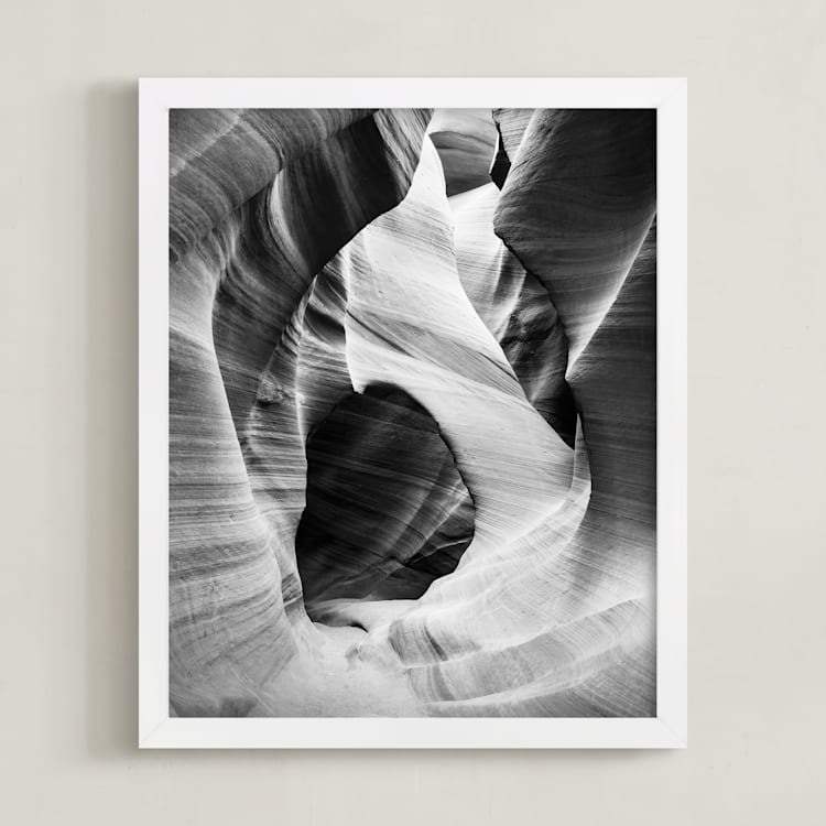 "Canyon 1" - Art Print in ink by Kamala Nahas - Framed