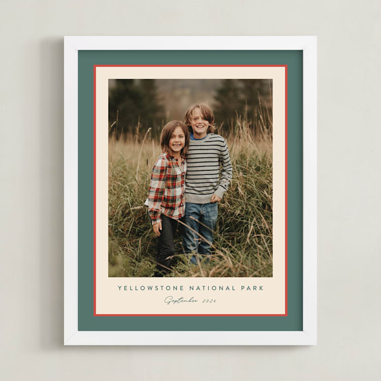 "Ribbon Frame: Portrait Framed Photo" - Framed Photo in Sprig by Carolyn MacLaren - Framed